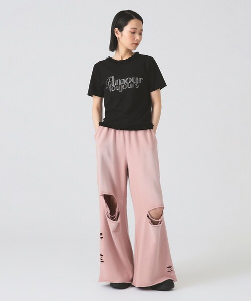 Ray BEAMS(レイビームス)の「ダメージ スウェット パンツ(スウェットパンツ・レディース・グレー/チャコールグレー/ピンク・0/1)」の21枚目の写真