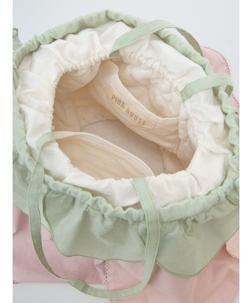 PINK HOUSE（ピンクハウス）の「スイートピー花びらフリルバッグ（トートバッグ・レディース・ブラック系その他/パープル系その他/ピンク系その他・フリー）」の6枚目の写真