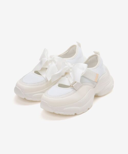 MAJESTIC LEGON(マジェスティックレゴン)の「ベルクロリボンスニーカー(スニーカー・レディース・ブラック/ピンク/オフホワイト・SMALL/MEDIUM/LARGE/X-LARGE)」の13枚目の写真