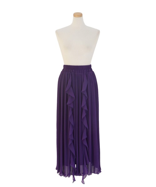 MIELI INVARIANT（ミエリインヴァリアント）の「Pleat Ruffle Mellow Skirt（スカート・レディース・アイボリー/ブラック/パープル・FREE）」の21枚目の写真