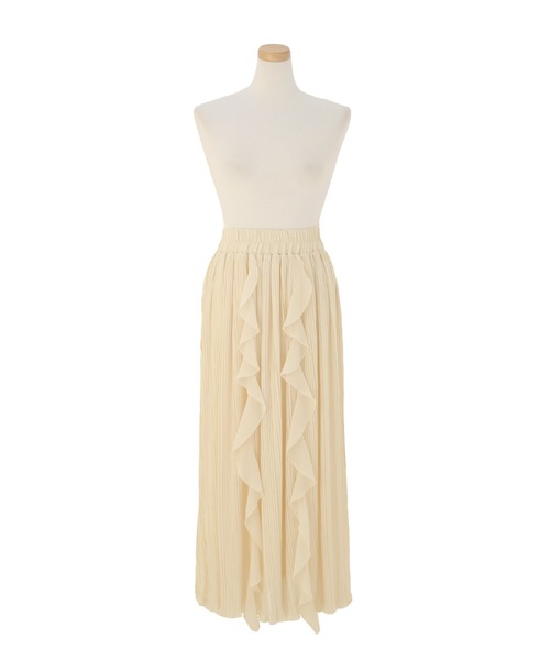 MIELI INVARIANT（ミエリインヴァリアント）の「Pleat Ruffle Mellow Skirt（スカート・レディース・アイボリー/ブラック/パープル・FREE）」の22枚目の写真