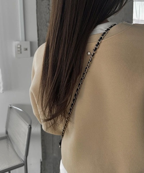 【新品未使用】willfully スウェット セール】one point embroidery stud sweat tops（スウェット