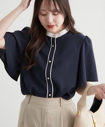 【大人気のリバイバルアイテム】【WEB限定】配色パイピングブラウス