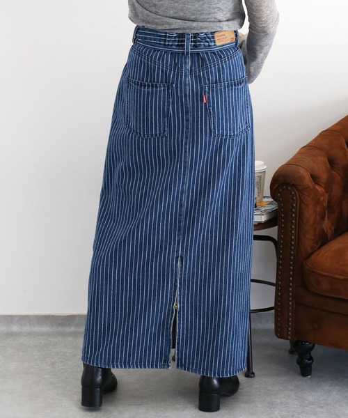 cepo（セポ）の「〈セットアップ対応〉リボンコード マルチジップデニムスカート（デニムスカート・レディース・ネイビー×ホワイト/ブルー系2・S/M/L）」の17枚目の写真