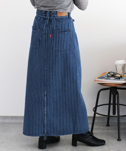 cepo（セポ）の「〈セットアップ対応〉リボンコード マルチジップデニムスカート（デニムスカート・レディース・ネイビー×ホワイト/ブルー系2・S/M/L）」の18枚目の写真
