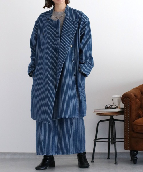 cepo（セポ）の「〈セットアップ対応〉リボンコード マルチジップデニムスカート（デニムスカート・レディース・ネイビー×ホワイト/ブルー系2・S/M/L）」の21枚目の写真