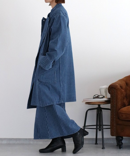 cepo（セポ）の「〈セットアップ対応〉リボンコード マルチジップデニムスカート（デニムスカート・レディース・ネイビー×ホワイト/ブルー系2・S/M/L）」の22枚目の写真