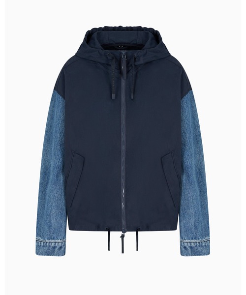 Armani Exchange リバーシブルフーデッドブルゾン　グレー　L Armani Exchange リバーシブルフーデッドブルゾン グレー L