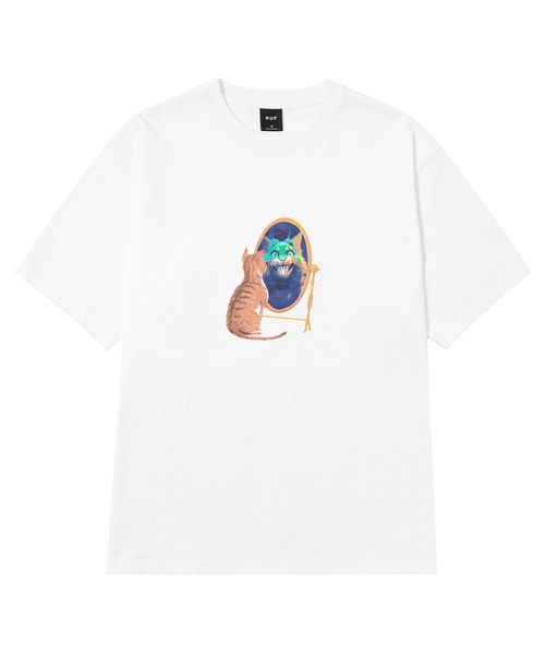 HUF(ハフ)の「MIRROR TEE(Tシャツ/カットソー・メンズ・ホワイト/ブラック・SMALL/XX-LARGE/X-LARGE/LARGE/MEDIUM)」の1枚目の写真