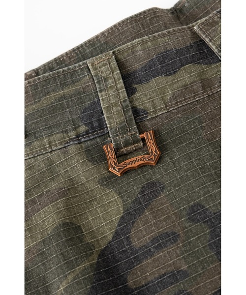 ショーツ｜Cross Leather Patch Baggy Shorts｜SUPPLIER（カーゴ