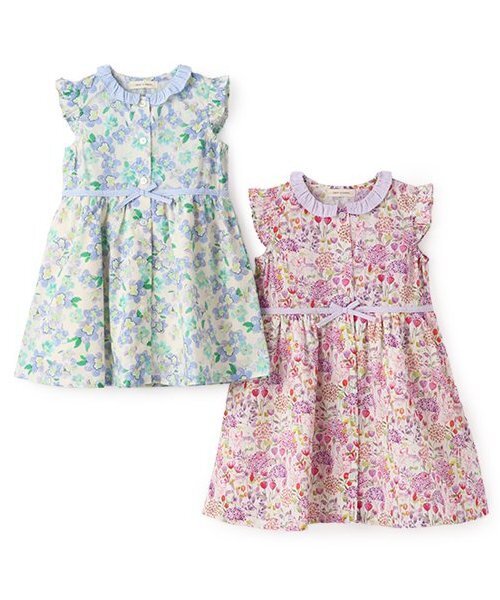 sense of wonder（センスオブワンダー）の「ブロードプリントワンピース（シャツワンピース・キッズ・ブルー/ラベンダー・80ｃｍ/90cm/100cm/110cm/120cm/130cm）」の10枚目の写真