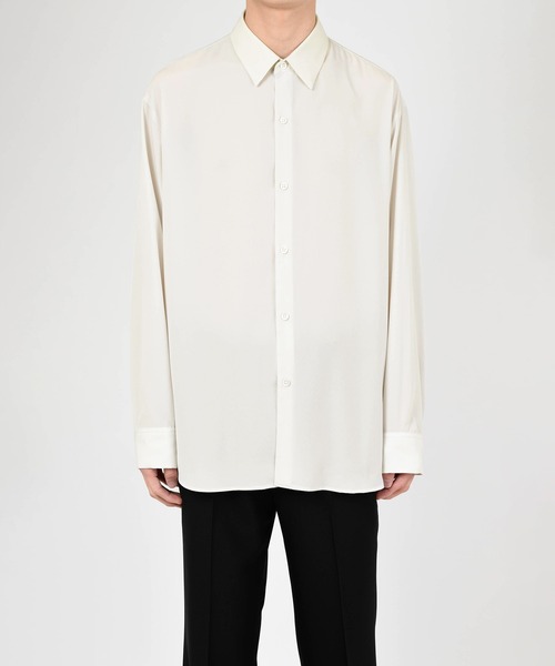 LAD MUSICIAN（ラッドミュージシャン）の「DECHINE BIG SHIRT（シャツ/ブラウス・メンズ・ブラック/ホワイト系その他/グリーン系その他/パープル系その他・44/46/42）」の13枚目の写真