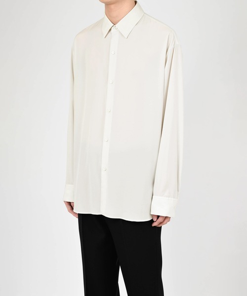 LAD MUSICIAN（ラッドミュージシャン）の「DECHINE BIG SHIRT（シャツ/ブラウス・メンズ・ブラック/ホワイト系その他/グリーン系その他/パープル系その他・44/46/42）」の14枚目の写真