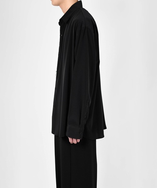 LAD MUSICIAN（ラッドミュージシャン）の「DECHINE BIG SHIRT（シャツ/ブラウス・メンズ・ブラック/ホワイト系その他/グリーン系その他/パープル系その他・44/46/42）」の18枚目の写真