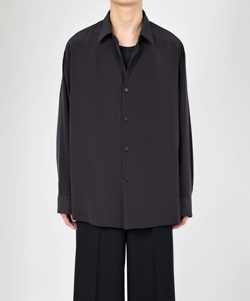 LAD MUSICIAN（ラッドミュージシャン）の「DECHINE BIG SHIRT（シャツ/ブラウス・メンズ・ブラック/ホワイト系その他/グリーン系その他/パープル系その他・44/46/42）」の10枚目の写真