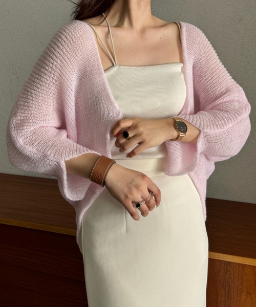 efill(エフィル)の「ふんわり サマー ニット カーディガン(カーディガン/ボレロ・レディース・ピンク・FREE)」の5枚目の写真