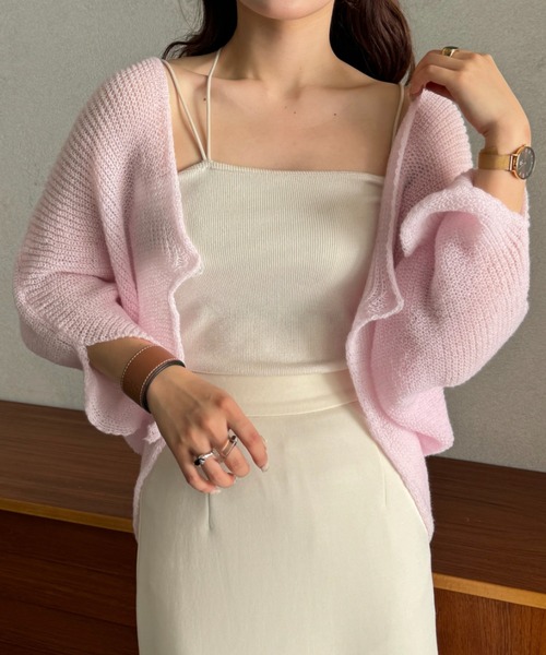 efill(エフィル)の「ふんわり サマー ニット カーディガン(カーディガン/ボレロ・レディース・ピンク・FREE)」の16枚目の写真