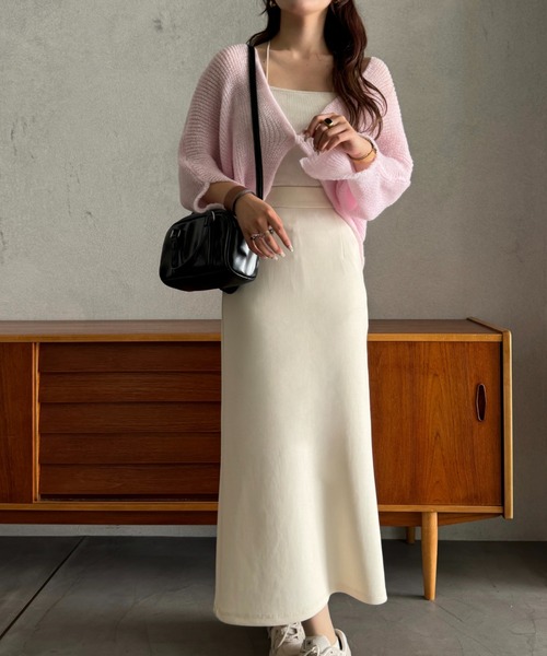 efill(エフィル)の「ふんわり サマー ニット カーディガン(カーディガン/ボレロ・レディース・ピンク・FREE)」の9枚目の写真