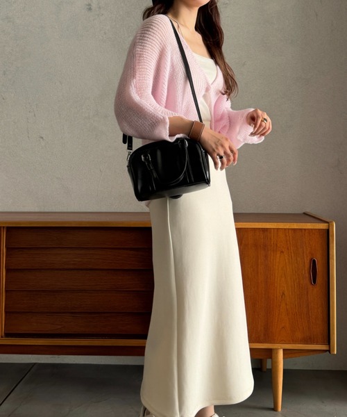 efill(エフィル)の「ふんわり サマー ニット カーディガン(カーディガン/ボレロ・レディース・ピンク・FREE)」の8枚目の写真