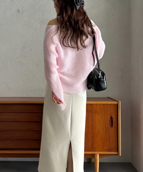 efill(エフィル)の「ふんわり サマー ニット カーディガン(カーディガン/ボレロ・レディース・ピンク・FREE)」の21枚目の写真