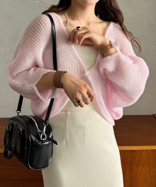 efill(エフィル)の「ふんわり サマー ニット カーディガン(カーディガン/ボレロ・レディース・ピンク・FREE)」の20枚目の写真