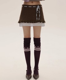 Moromoro2（モロモロ）の「シアーリボンステッチウールスカート QZ0311【Moromoro2】（スカート）」