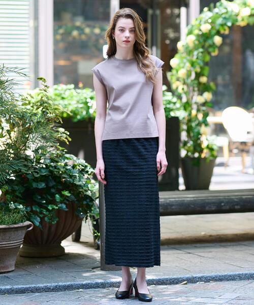 セール】【ウエストゴム/洗える】フリルジャージスカート（スカート