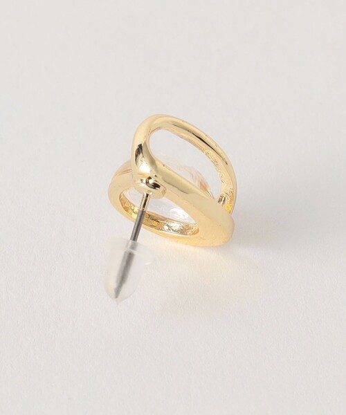 green label relaxing(グリーンレーベルリラクシング)の「クリア シズク メタルフレーム ピアス(ピアス(両耳用)・レディース・シルバー/ゴールド/コバルトブルー・FREE)」の6枚目の写真