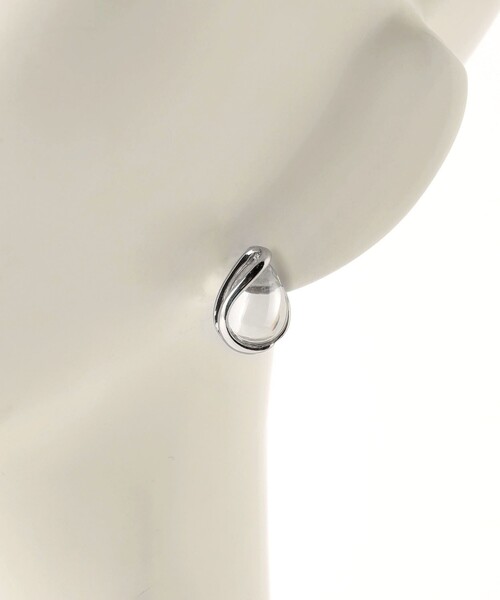 green label relaxing(グリーンレーベルリラクシング)の「クリア シズク メタルフレーム ピアス(ピアス(両耳用)・レディース・シルバー/ゴールド/コバルトブルー・FREE)」の10枚目の写真