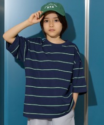 Auntie Rosa Holiday（アンティローザホリデー）の「オーバーサイズボーダーTEE（Tシャツ/カットソー・キッズ）」