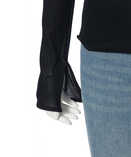 Edit Sheen(エディットシーン)の「パイピング2wayシアープルオーバー(Tシャツ/カットソー・レディース・ベージュ/アイボリー/ブラック/チャコールグレー・M)」の18枚目の写真