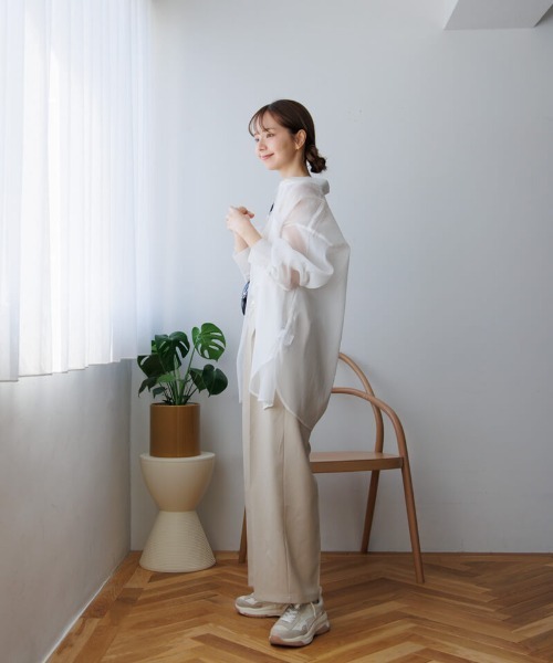 flower(フラワー)の「スモーキーチェックパンツ(その他パンツ・レディース・ベージュ/ブラック・FREE)」の14枚目の写真
