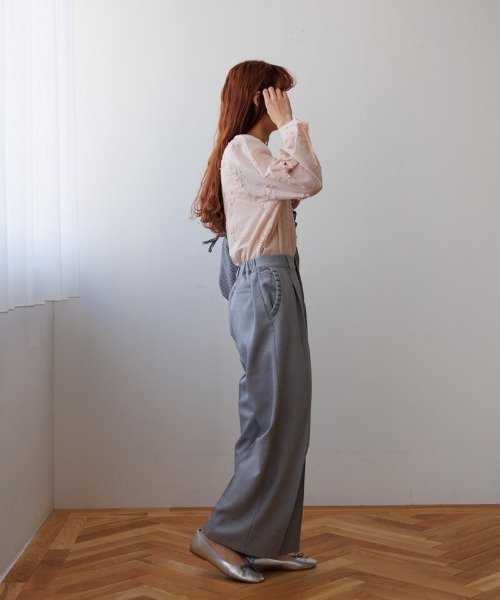 flower(フラワー)の「スモーキーチェックパンツ(その他パンツ・レディース・ベージュ/ブラック・FREE)」の18枚目の写真