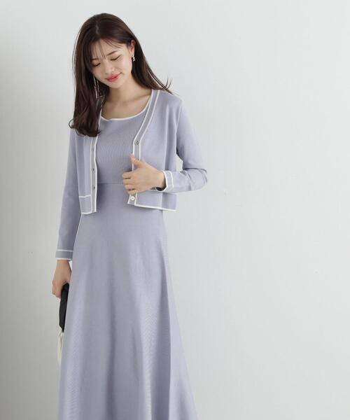 PROPORTION BODY DRESSING（プロポーションボディドレッシング）の「バイカラーアンサンブルニットワンピ / 1215140403（ワンピース・レディース・ネイビー/ホワイト系その他/ブルー・MEDIUM/SMALL）」の13枚目の写真