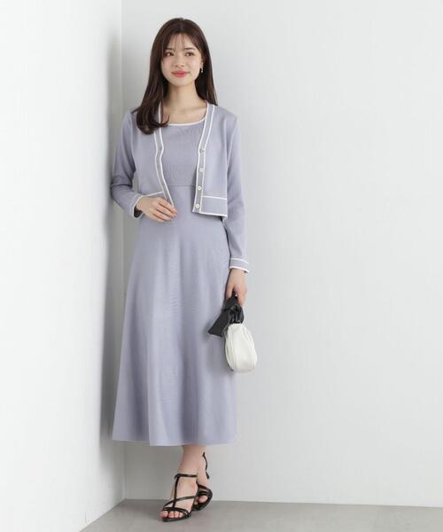 PROPORTION BODY DRESSING（プロポーションボディドレッシング）の「バイカラーアンサンブルニットワンピ / 1215140403（ワンピース・レディース・ネイビー/ホワイト系その他/ブルー・MEDIUM/SMALL）」の15枚目の写真