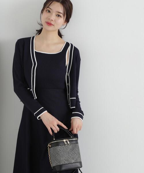 PROPORTION BODY DRESSING（プロポーションボディドレッシング）の「バイカラーアンサンブルニットワンピ / 1215140403（ワンピース・レディース・ネイビー/ホワイト系その他/ブルー・MEDIUM/SMALL）」の8枚目の写真