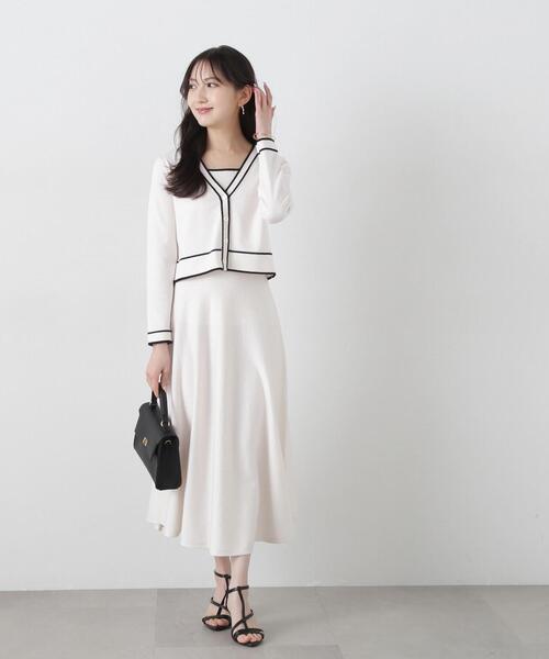 PROPORTION BODY DRESSING（プロポーションボディドレッシング）の「バイカラーアンサンブルニットワンピ / 1215140403（ワンピース・レディース・ネイビー/ホワイト系その他/ブルー・MEDIUM/SMALL）」の2枚目の写真