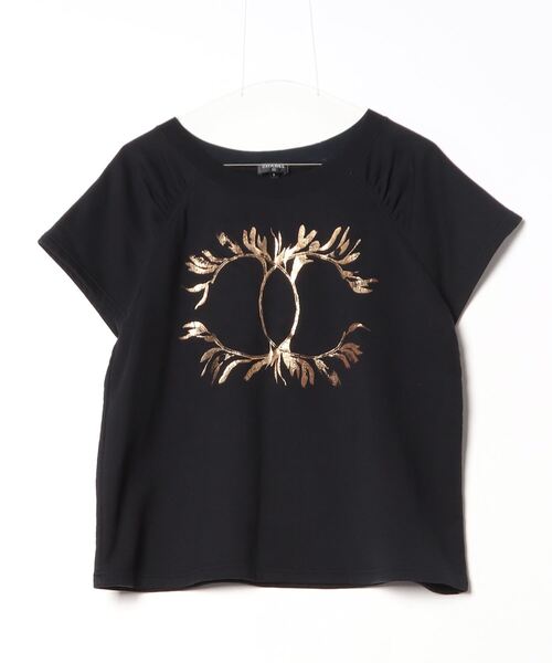CHANEL シャネルのカットソー CHANEL シャネル Tシャツ カットソー ロゴ ココマーク 黒