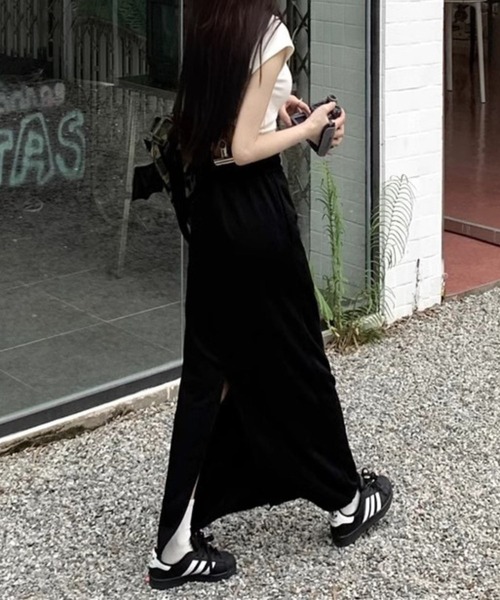 SPIGA（スピーガ）の「ｽｳｪｯﾄﾛﾝｸﾞｽｶｰﾄ（スカート・レディース・ブラック/グレー/ホワイト・X-LARGE/LARGE/MEDIUM）」の14枚目の写真