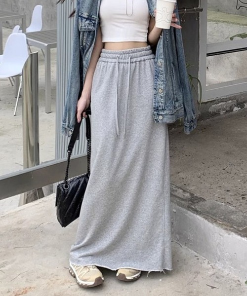 SPIGA（スピーガ）の「ｽｳｪｯﾄﾛﾝｸﾞｽｶｰﾄ（スカート・レディース・ブラック/グレー/ホワイト・X-LARGE/LARGE/MEDIUM）」の7枚目の写真