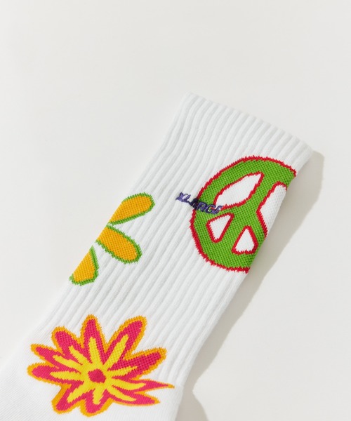 XLARGE（エクストララージ）の「FLOWER SOCKS（ソックス/靴下・メンズ・ホワイト/ブルー/ブラック・ONE SIZE）」の6枚目の写真