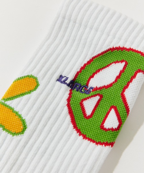 XLARGE（エクストララージ）の「FLOWER SOCKS（ソックス/靴下・メンズ・ホワイト/ブルー/ブラック・ONE SIZE）」の7枚目の写真