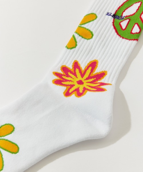 XLARGE（エクストララージ）の「FLOWER SOCKS（ソックス/靴下・メンズ・ホワイト/ブルー/ブラック・ONE SIZE）」の8枚目の写真
