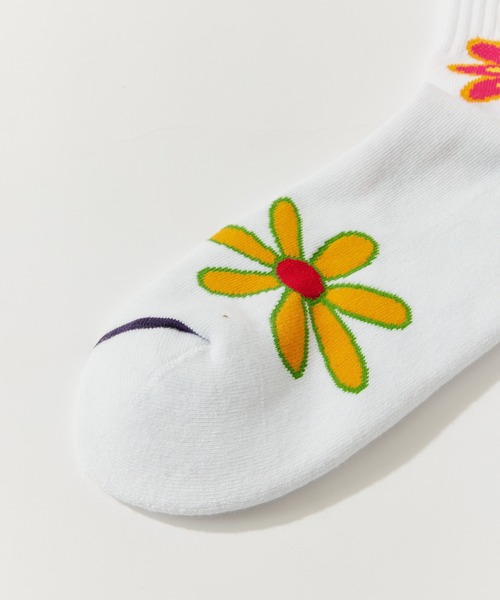 XLARGE（エクストララージ）の「FLOWER SOCKS（ソックス/靴下・メンズ・ホワイト/ブルー/ブラック・ONE SIZE）」の9枚目の写真