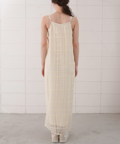 Bab(バブ)の「【S・Mサイズ展開】シアーチェックキャミワンピース(ワンピース・レディース・アイボリー/ブラック・S/M)」の21枚目の写真