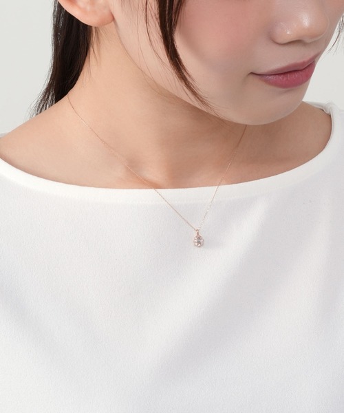 数量限定品 K10PG グレームーンストーン ネックレス K10PG グレームーンストーン ネックレス