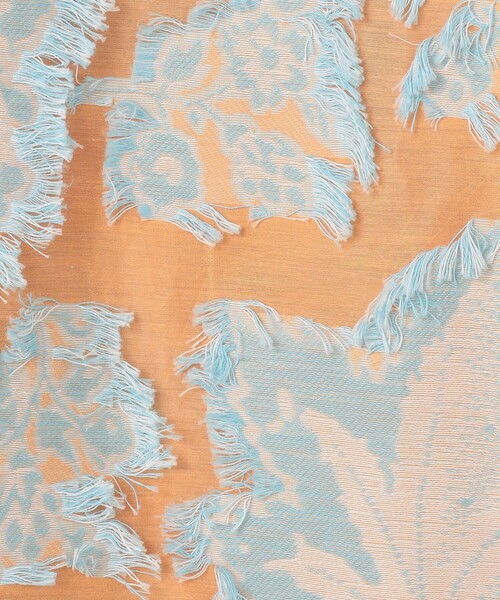 SOULEIADO（ソレイアード）の「カットジャカード バンドカラーシャツワンピース（シャツワンピース・レディース・ライトブルー・36）」の8枚目の写真