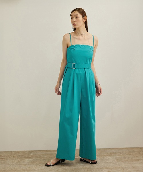 セール】コットンサテンオールインワン/洗える（つなぎ/オールインワン