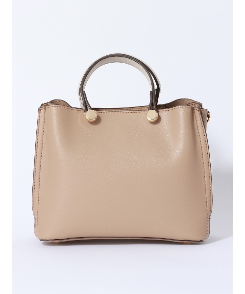 SUIT SQUARE（スーツスクエア）の「ハンドバッグ フェイクレザー（ハンドバッグ・レディース・ベージュ/グリーン/グレイッシュベージュ/ブラック・F）」の8枚目の写真