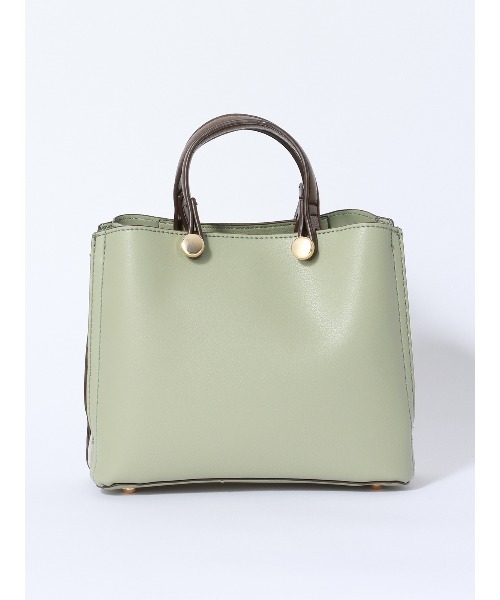 SUIT SQUARE（スーツスクエア）の「ハンドバッグ フェイクレザー（ハンドバッグ・レディース・ベージュ/グリーン/グレイッシュベージュ/ブラック・F）」の20枚目の写真